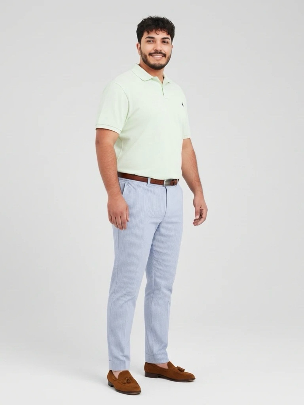 Polo Ralph Lauren Men’s Blue White Seersucker Pants 42x30 Pinstripe